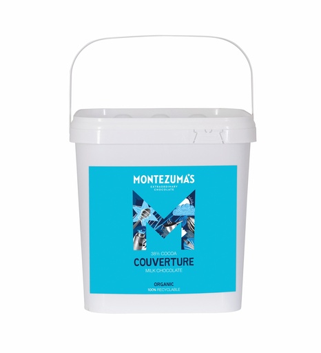 [17293] [PRE ORDER] Montezumas Organic Courverture Chocolate - MILK Tub 3kg