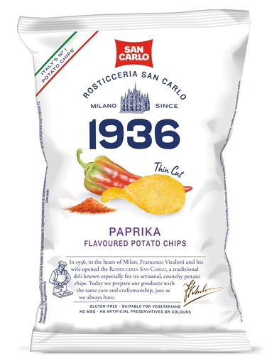 [17188] San Carlo Crisps - Paprika X 16 X 150g