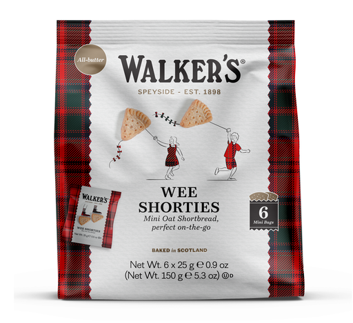 [17521] Walkers Wee Shorties Shortbread Triangles - Mini Oat X 4 X 150g