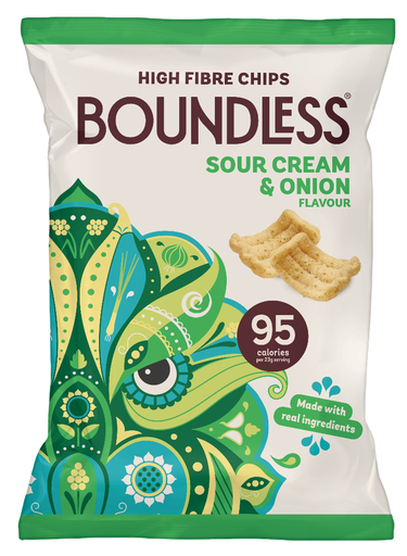 [17498] [20% OFF] Boundless Chips - LARGE Sour Cream and Onion X 10 X 80g