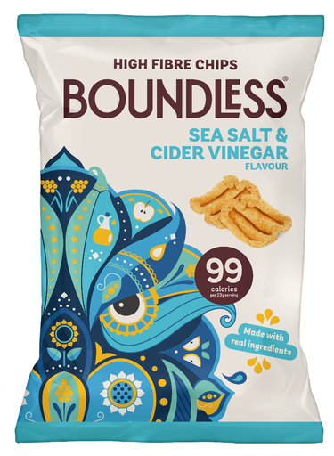 [17499] Boundless Chips - LARGE Sea Salt and Cider Vinegar X 10 X 80g
