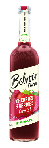 [17472] Belvoir Farm No Added Sugar Cordial - Cherries and Berries X 6 X 500ml