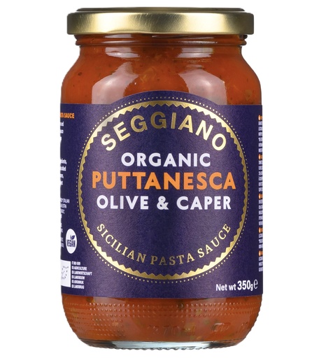 [17356] Seggiano Organic Vegan Pasta Sauce - Puttanesca X 6 X 350g