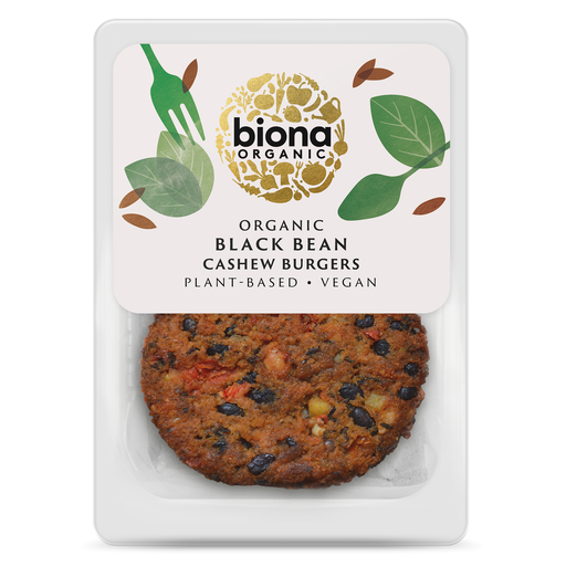 [17621] Biona Organic Vegan Burger - Black Bean Cashew 160g