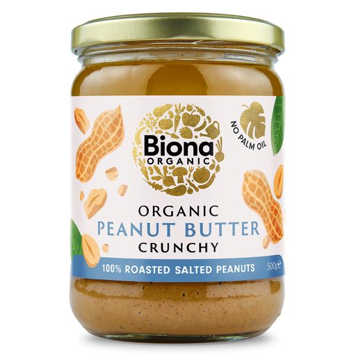 [17635] Biona Organic Peanut Butter - Crunchy X 6 X 500g