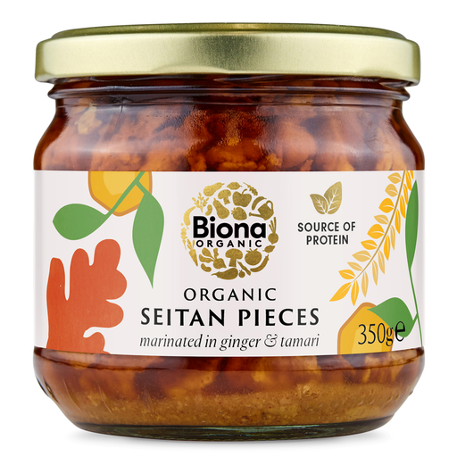 [17669] Biona Organic Seitan - Pieces Marinated in Ginger and Tamari X 12 X 350g