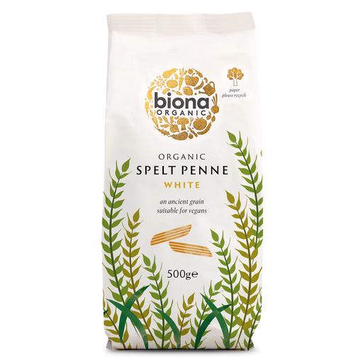 [17671] Biona Organic Wheat Pasta - Spelt Penne White 500g