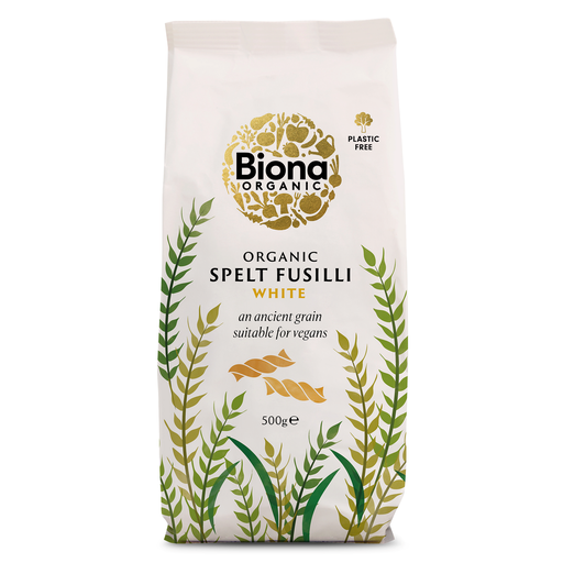 [17672] Biona Organic Wheat Pasta - Spelt Fussili White X 6 X 500g