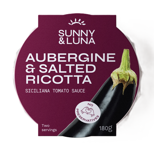 [17541] [15% OFF] Sunny and Luna Tomato Pasta Sauce - Aubergine and Salted Ricotta 180g