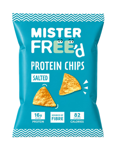 [17561] Mister Freed High Protein Tortilla Chips - SMALL Sea Salt X 10 X 70g