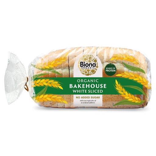 [17385] Biona Organic Bakehouse Bread - White Sliced 400g