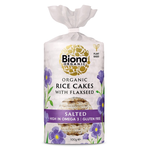 [17390] Biona Organic Rice Cakes - Flaxseeds X 12 X 100g