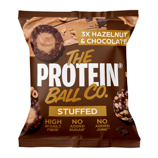 [17518] The Protein Ball Co Stuffed Ball - Hazelnut and Chocolate X 10 X 36g