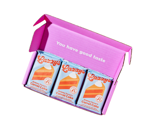 [17770] Lazzys Low Sugar Chocolate Bars - Granny Terrors Carrot Cake X 9 X 45g