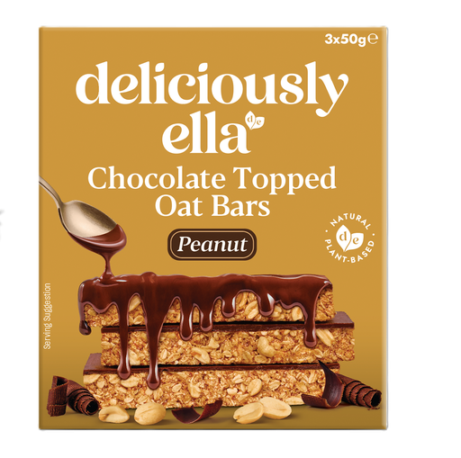 [17594] Deliciously Ella Oat Bar - MPK Chocolate Topped Peanut X 10 X (3x50g)