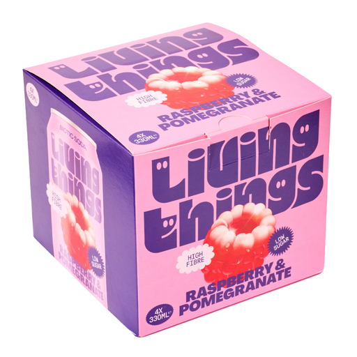 [17773] Living Things Soda - MPK Raspberry and Pomegranate X 6 X (4x330ml)