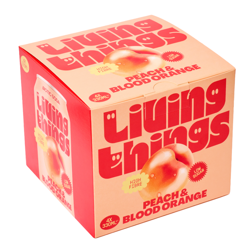 [17774] Living Things Soda - MPK Peach and Blood Orange X 6 X (4x330ml)