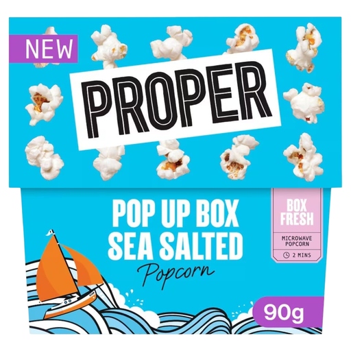 [17809] Propercorn Microwaveable Popcorn - Pop up Box Sea Salted X 15 X 90g