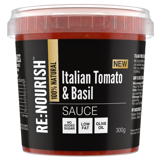 [17566] Re Nourish Fresh Sauce - Italian Tomato and Basil 300g