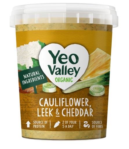 [17782] Yeo Valley Organic Soup - Cauliflower Leek and Cheddar 400g