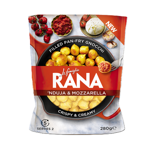 [17755] Rana Fresh Filled Pan Fry Gnocchi - Nduja and Mozzarella 280g