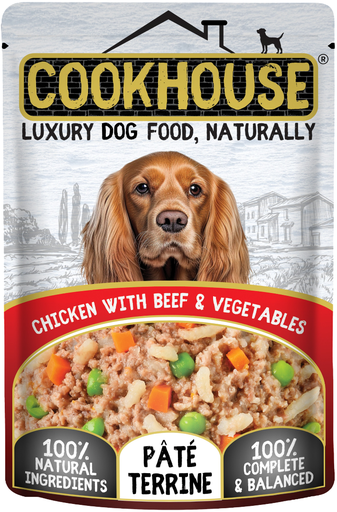 [17815] [15% OFF] Cookhouse Luxury Pet Food - DOG Pate Terrine Chicken with Beef and Vegetables X 15 X 100g