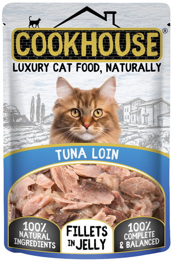 [17823] [15% OFF] Cookhouse Luxury Pet Food - CAT Fillets in Jelly Tuna Loin X 18 X 70g