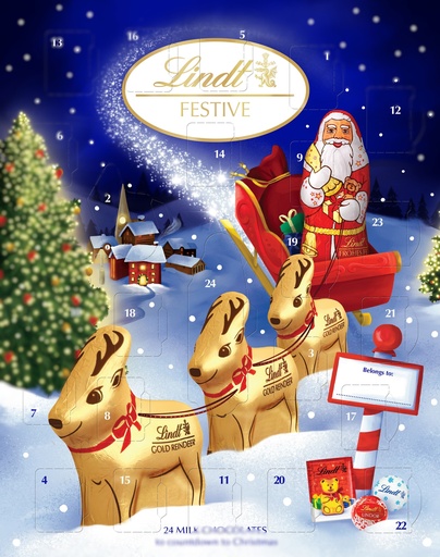 [17701] Lindt Advent Calendar XMAS - Chocolate 160g