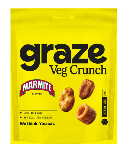 [17793] [20% OFF] Graze Vegan Veg Crunch - Marmite  X 6 X 38g