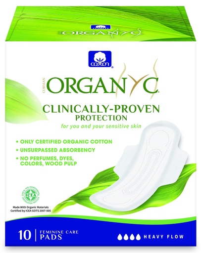 [17860] Organyc Sanitary Pads - Heavy Flow 10 pads