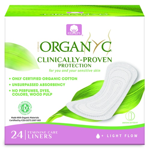 [17862] Organyc Sanitary Panty Liner - Light Flow 24 pads 