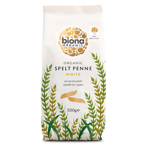 [17938] Biona Organic Wheat Pasta - Spelt Penne White 500g