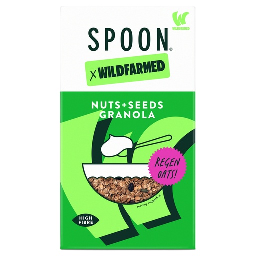 [17940] Spoon X Wildfarmed Regenerative Oat Granola - Nut and Seeds X 6 X 380g