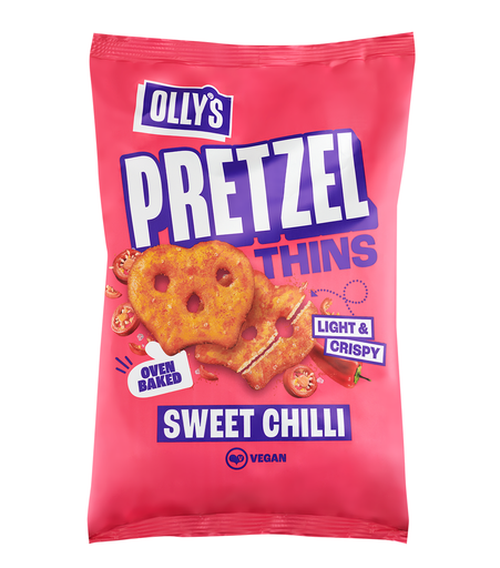 [17872] Ollys Pretzel Thins - Sweet Chilli X 7 X 140g