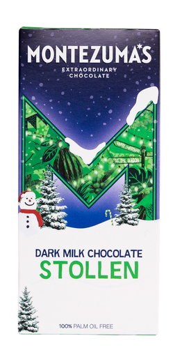 [17949] Montezumas Chocolate Bars XMAS - DARK MILK Stollen X 12 X 90g