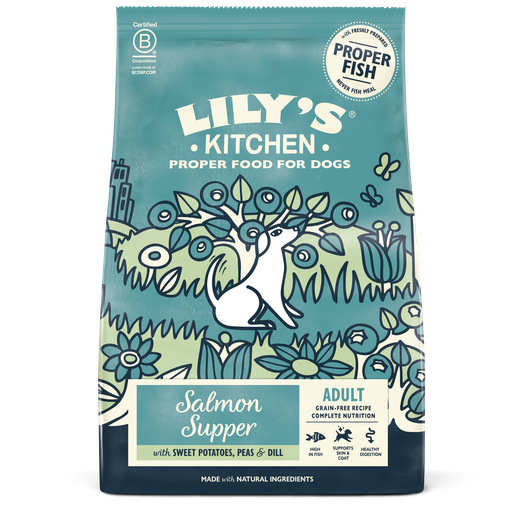 [17910] Lilys Kitchen Pet Food - DOG DRY Salmon Supper DADS25-UK01A X 4 X 2.5kg