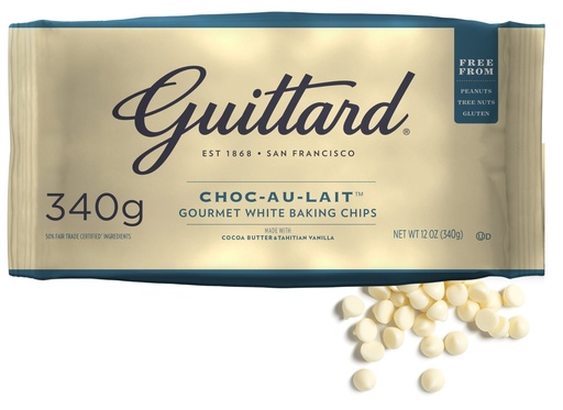 [18000] Guittard Baking Chips - Choc Au Lait Gourmet White 340g