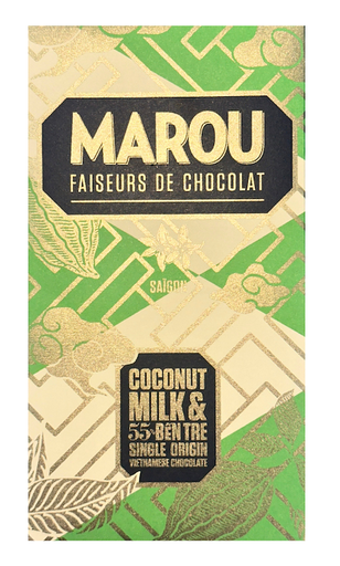 [18044] Marou Chocolate Bar - DARK 55% Single Origin Coconut Milk Ben Tre X 10 X 80g